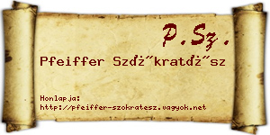 Pfeiffer Szókratész névjegykártya